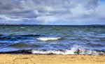 Click to enlarge Burt Lake State Park, Michigan, United States. Beautiful Burt Lake with a storm on the horizon.