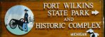 Click to enlarge Fort Wilkins Historic State Park, Michigan, United States. Sign at the entrance to the state park