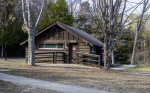 Click to enlarge Harrisville State Park, Michigan, United States. Restrooms in day use area.