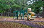 Click to enlarge Hartwick Pines State Park, Michigan, United States. Playground in the day use area. The day use area has a picnic shelter, tables, grills and restrooms. It is nestled among a pine forest with access to hiking trails.