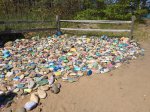 Click to enlarge Lakeport State Park, Michigan, United States. Campers leVe their personally painted rocks at beach entrance