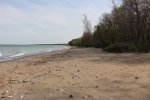 Click to enlarge Lakeport State Park, Michigan, United States. High lake levels have decreased the size of the beach.