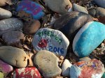 Click to enlarge Lakeport State Park, Michigan, United States. Painted rocks