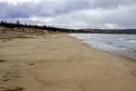 Petoskey State Park, Michigan, United States. Day use beach and parking area. There is over a mile of Lake Michigan shoreline within the state park. 