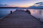 Click to enlarge Hiawatha National Forest, Michigan, United States. The dock and ferry to Grand Island and the Grand Island Recreation Area at the horizon. The Grand Island is one of the most popular attractions in the Hiawatha Forest.