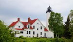 Click to enlarge Hiawatha National Forest, Michigan, United States. The Point Iroquois Lighthouse in the Hiawatha National Forest is one of the highlights of the park. Located along the Whitefish Bay Scenic Byway on the shores of Lake Superior, it is open for tours Memorial Day through October 15.