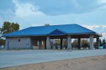 Click to enlarge Caseville County Park, Michigan, United States. Small picnic shelter located on the beach.