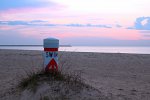 Caseville County Park, Michigan, United States. Wide sandy beach of Caseville County Park.