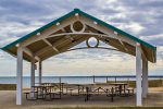 Click to enlarge East Tawas City Park, Michigan, United States. Picnic shelter in the state harbor adjacent to the campground.