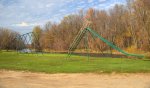 Evergreen County Park, Michigan, United States. Small playground at the entrance of the park. It is located about a 1/4 mile from the campground. 