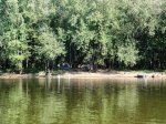 Click to enlarge Interstate State Park, Minnesota, United States. View to a campsite on St.Croix Scenic Riverway
