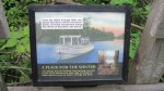 Click to enlarge Itasca State Park, Minnesota, United States. A sign talking about boat tours on Lake Itasca.