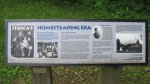 Click to enlarge Itasca State Park, Minnesota, United States. A sign talking about the homestead era.