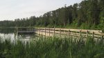 Click to enlarge Itasca State Park, Minnesota, United States. The fishing pier by Douglas Lodge.