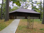 Click to enlarge Lake Bemidji State Park, Minnesota, United States. Restrooms and showers in the Pine Lane loop.