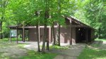 Click to enlarge Lake Carlos State Park, Minnesota, United States. Restrooms and shower building at the North end of the Upper Campground.