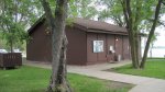 Click to enlarge Lake Carlos State Park, Minnesota, United States. Restroom and shower building at the East end of the Lower Campground.