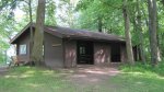 Click to enlarge Lake Carlos State Park, Minnesota, United States. Picnic shelter near the Lakeview group campsite.