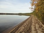 Click to enlarge McCarthy Beach State Park, Minnesota, United States. McCarthy beach on Sturgeon Lake (covered in pine needles and leaves due to it being Autumn)