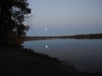 Click to enlarge McCarthy Beach State Park, Minnesota, United States. Moonrise on Side Lake (the campground is located on this lake)