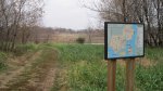 Myre - Big Island State Park, Minnesota, United States. Hiking trail entrance near the great marsh.