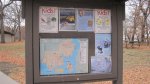 Myre - Big Island State Park, Minnesota, United States. Information board.