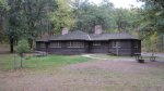 St. Croix State Park, Minnesota, United States. One of the cabin buildings in the Riverview Campground.