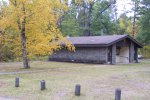 St. Croix State Park, Minnesota, United States. Restrooms and Showers in the Old Logging Trail campground.