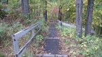 St. Croix State Park, Minnesota, United States. Hiking path going down a hill.