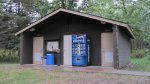 Click to enlarge St. Croix State Park, Minnesota, United States. Restrooms by the beach.