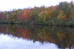 St. Croix State Park, Minnesota, United States. View of the St. Croix river from the beach area.