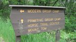 Sign with directions.