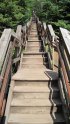 Click to enlarge Split Rock Lighthouse State Park, Minnesota, United States. These stairs go up to the lighthouse from the shoreline down below.