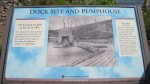 Click to enlarge Split Rock Lighthouse State Park, Minnesota, United States. Dock site and pumphouse sign.