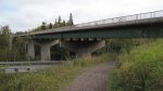 Tettegouche State Park, Minnesota, United States. The bridge you walk under to get to the Cart-In sites.