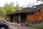 Tettegouche State Park, Minnesota, United States. Restrooms and showers in the Baptism River Campground.