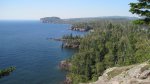 Tettegouche State Park, Minnesota, United States. The view from on top of Shovel Point. There were rock climbers up here when we visited.