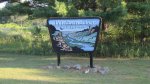 Whitewater State Park, Minnesota, United States. Main entrance sign.