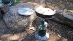 Click to enlarge Boundary Waters Canoe Area, Minnesota, United States. cooking up our fish over the camp stove