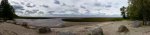 Big Bog State Rec Area, Minnesota, United States. Swimming beach.  There is parking here as well as shoreline fire pits with cooking grates, picnic tables, vault toilets, and a picnic shelter.
