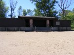 Click to enlarge Blue Mounds State Park, Minnesota, United States. Beach house with bathrooms/changing rooms.
