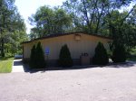 Click to enlarge Blue Mounds State Park, Minnesota, United States. Restroom facilities located within the campground area.