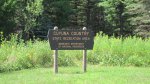 Cuyuna Country Rec Area, Minnesota, United States. Park sign.