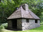Flandrau State Park, Minnesota, United States. Shelter area in the Semi-Modern Non-Electric loop.