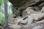 Click to enlarge Tishomingo State Park, Mississippi, United States. Rock outcropping along hiking trail.