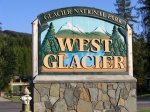 Click to enlarge Glacier National Park, Montana, United States. West entrance sign.