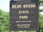 Click to enlarge Bear Brook State Park, New Hampshire, United States. State park sign.
