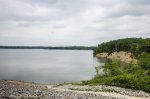 Click to enlarge Deer Creek State Park, Ohio, United States. View from the top of the dam overlooking the lake at Deer Creek.