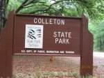Colleton State Park, South Carolina, United States. Colleton State Park Welcome sign
