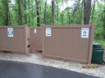 Colleton State Park, South Carolina, United States. Colleton trash & recycling area